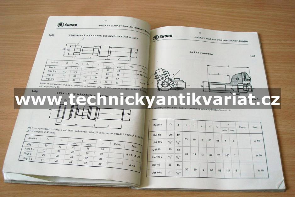 Škoda - držáky nářadí pro automaty