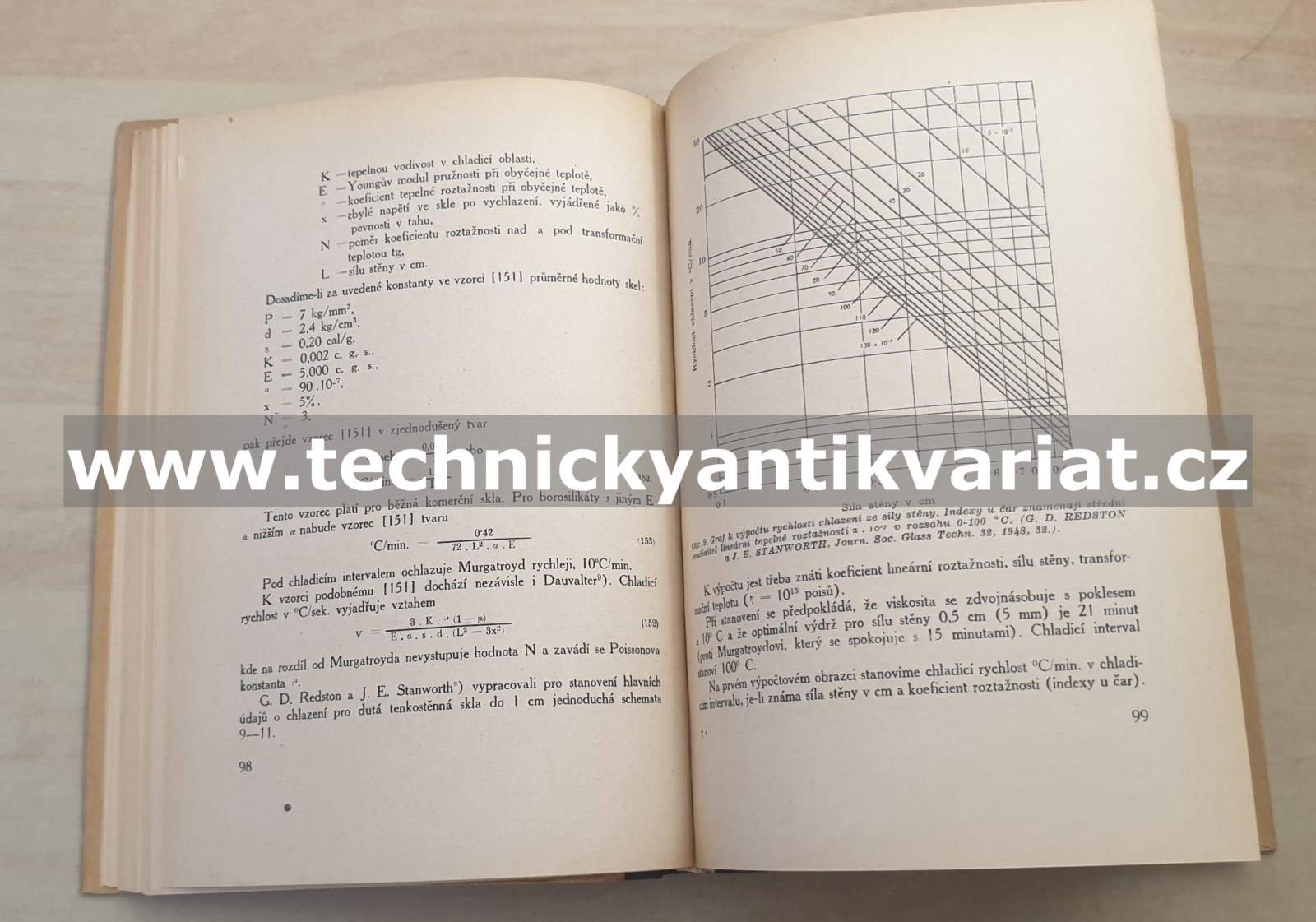 Sklářské tabulky a výpočty - Miloš B.Volf (1952)
