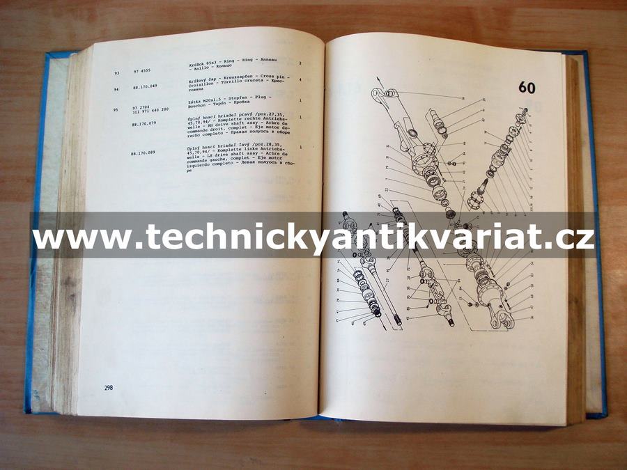 UN 050, UN 053 - katalog náhradných dielov (1979)