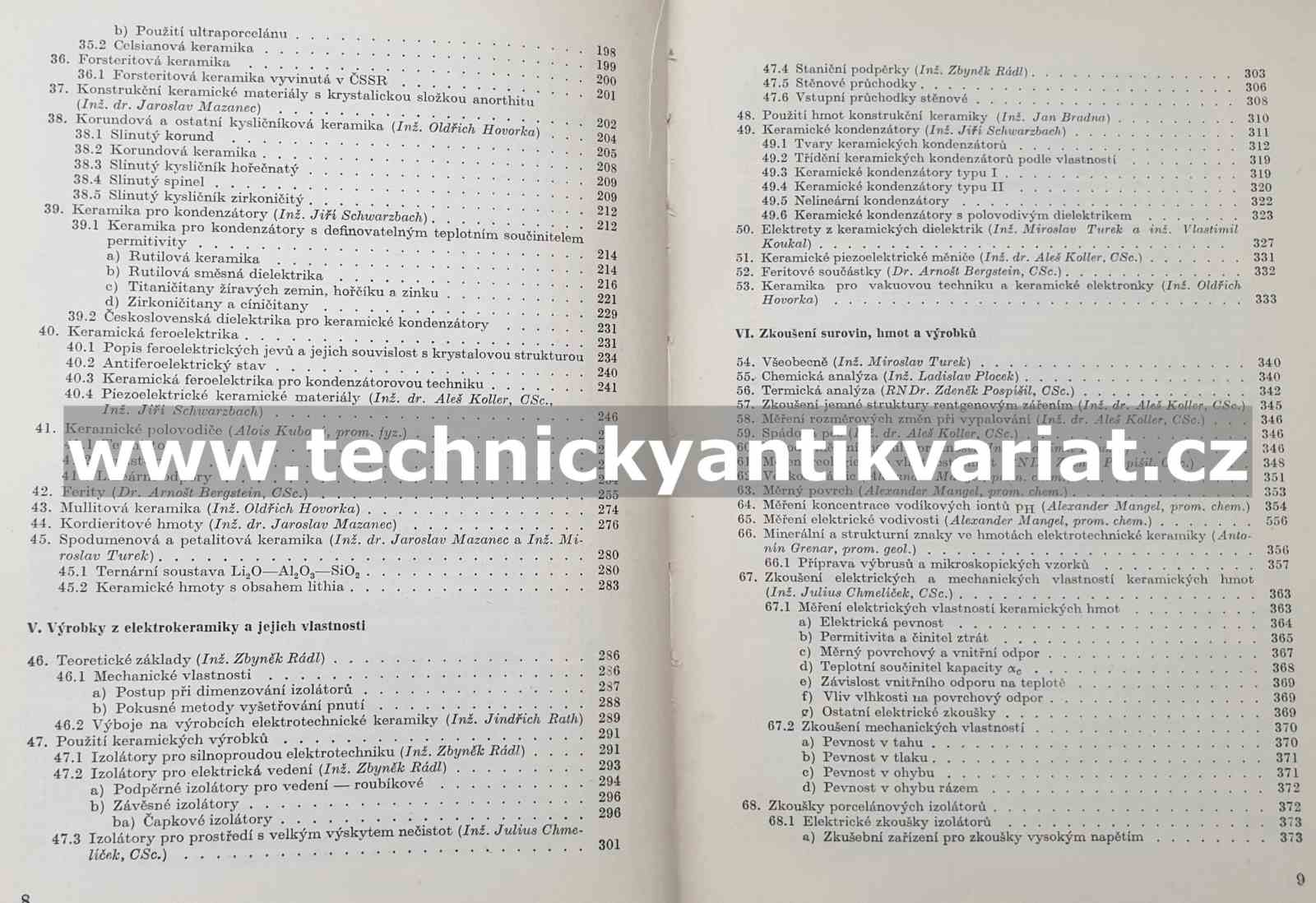 Elektrotechnická keramika - Miroslav Turek (1964)
