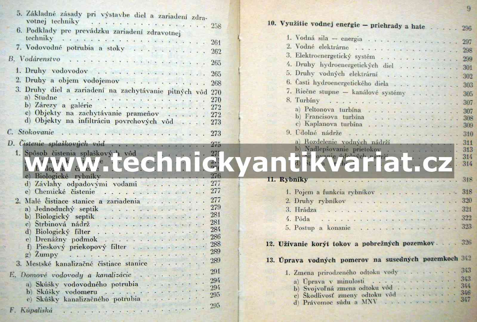 Vodohospodárska priručka - Horenc, Ratica (1962)