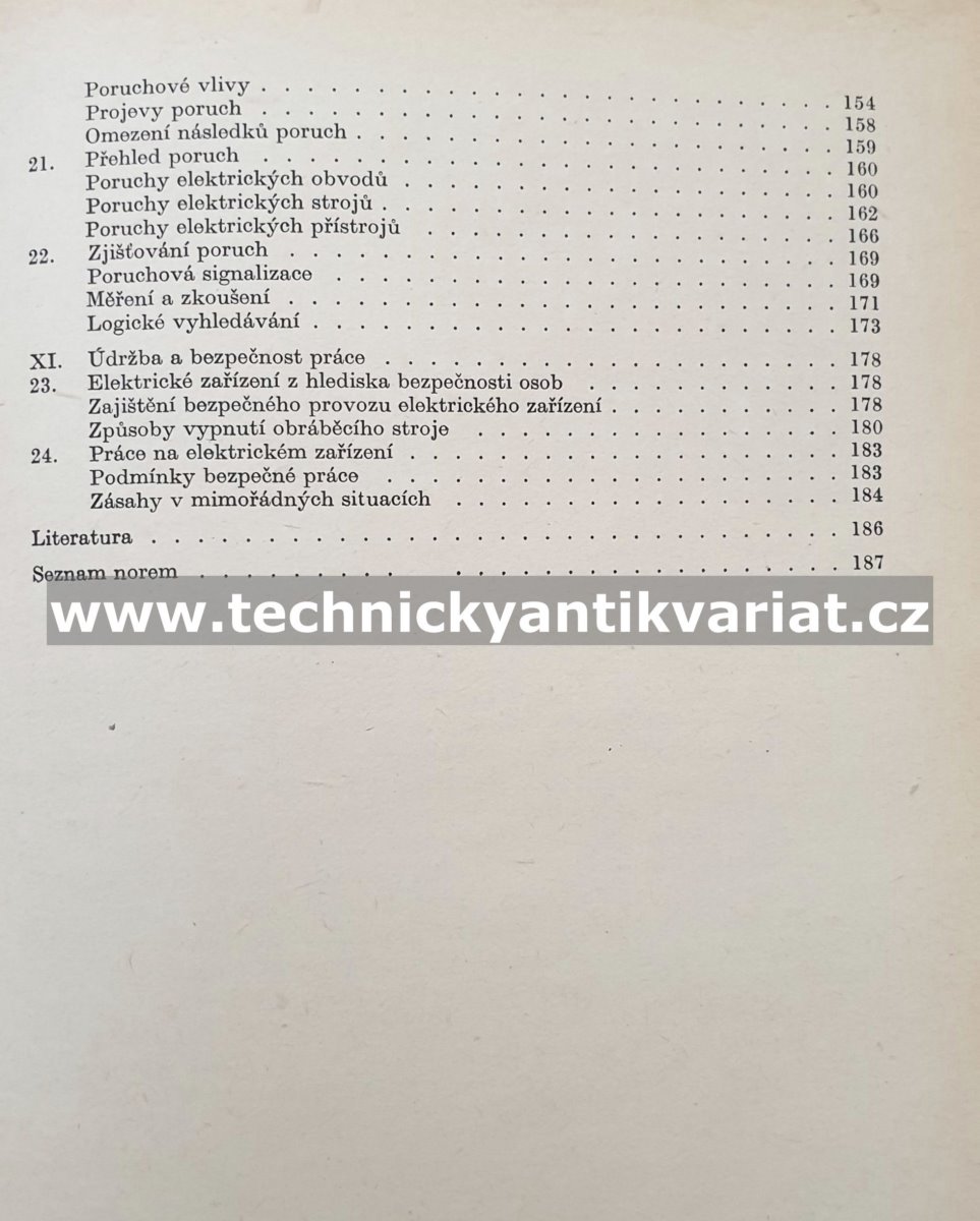 Údržba elektrického zařízení obráběcích strojů - Černý, Vrba (1968)