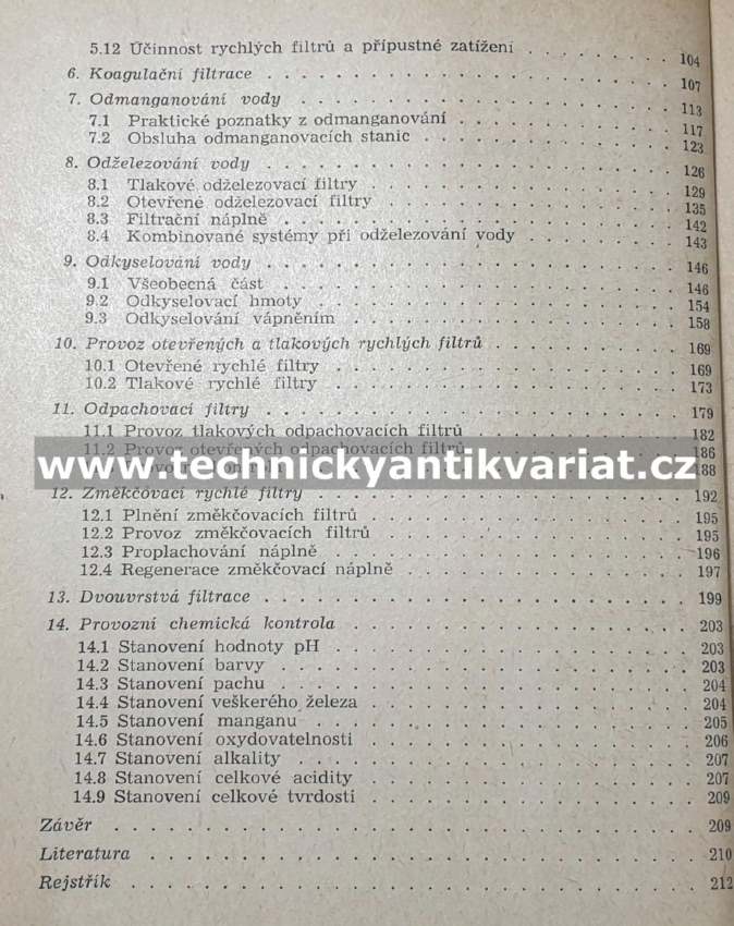 Filtrace vody - K. Stuchlík (1962)
