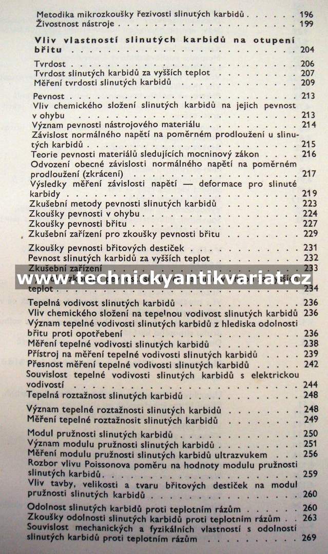 Slinuté karbidy pro obrábění - Dlouhý, Houdek, Koloc (1964)