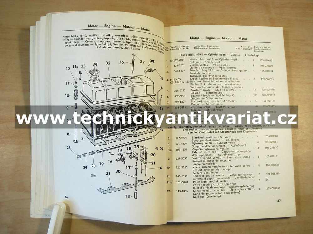 Škoda 1202 - katalog náhradních dílů (1964)