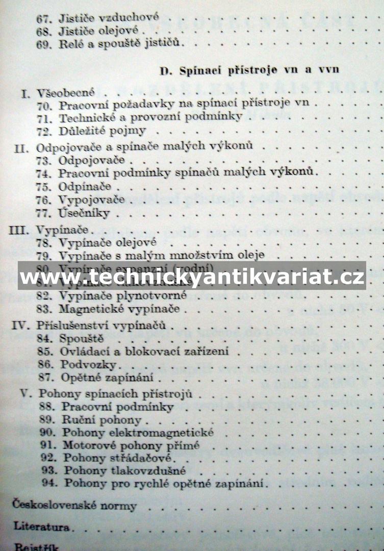 Elektrotechnika XV Elektrické přístroje I.
