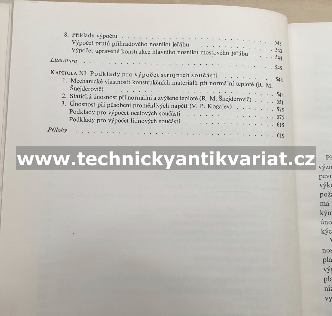 Únosnost a pevnostní výpočty strojních součástí - Serensen, Kogajev, Šnejderovič (1967)