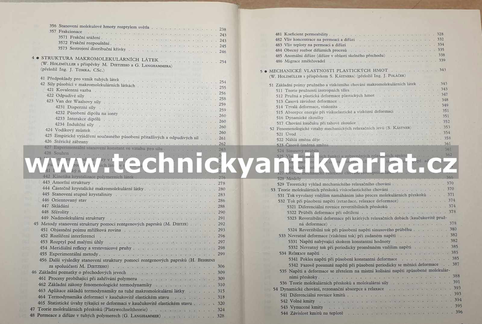 Fyzika polymerů - Holzmůller, Altenburg (1966)
