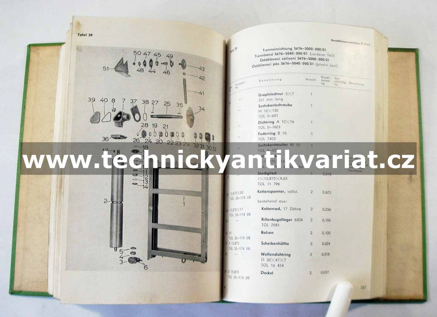 Kartoffelsammelroder E676/0 E676/1 - Ersatzteilkatalog (1969)