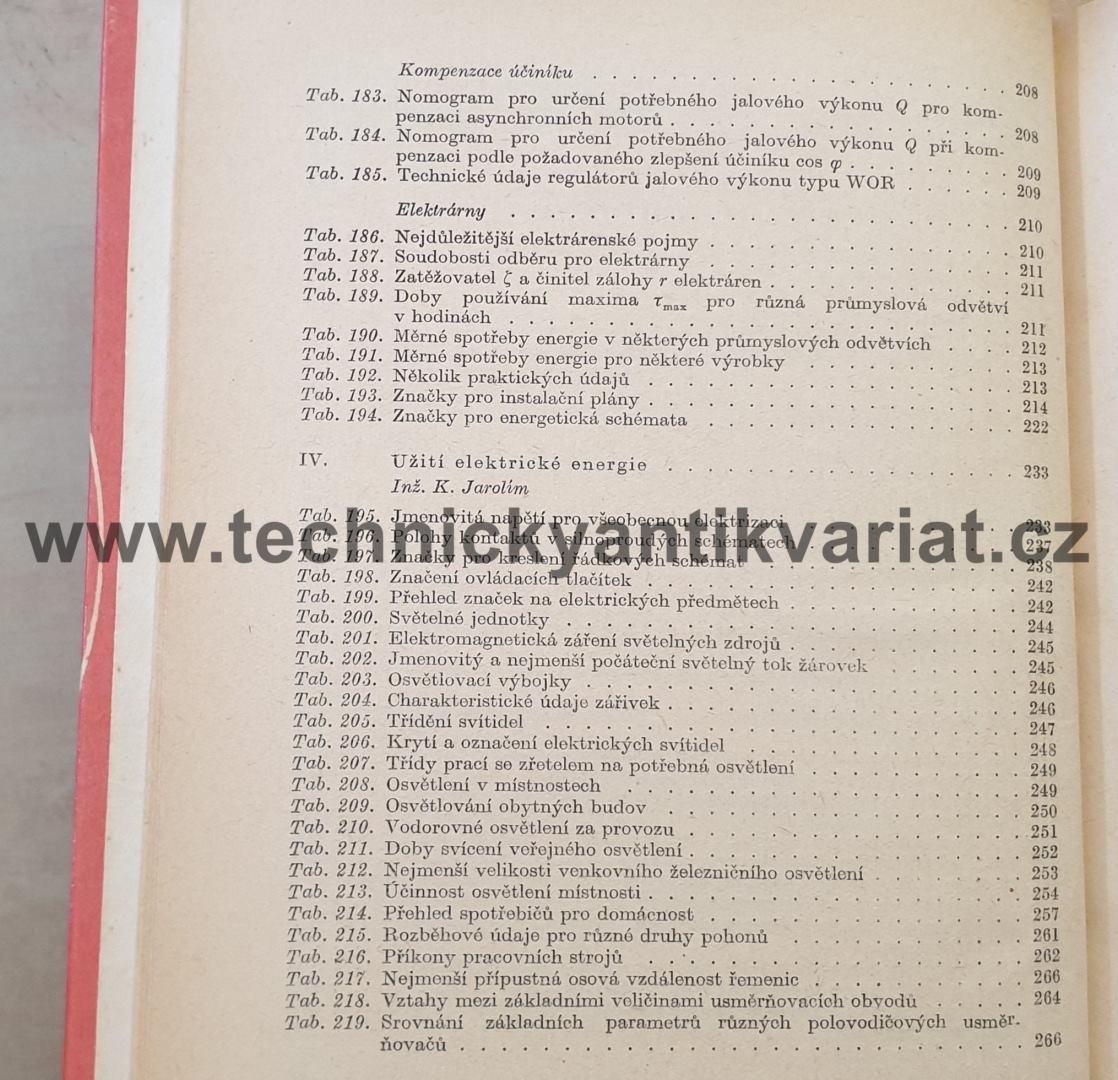 Elektrotechnické tabulky - Jarolím (1965)