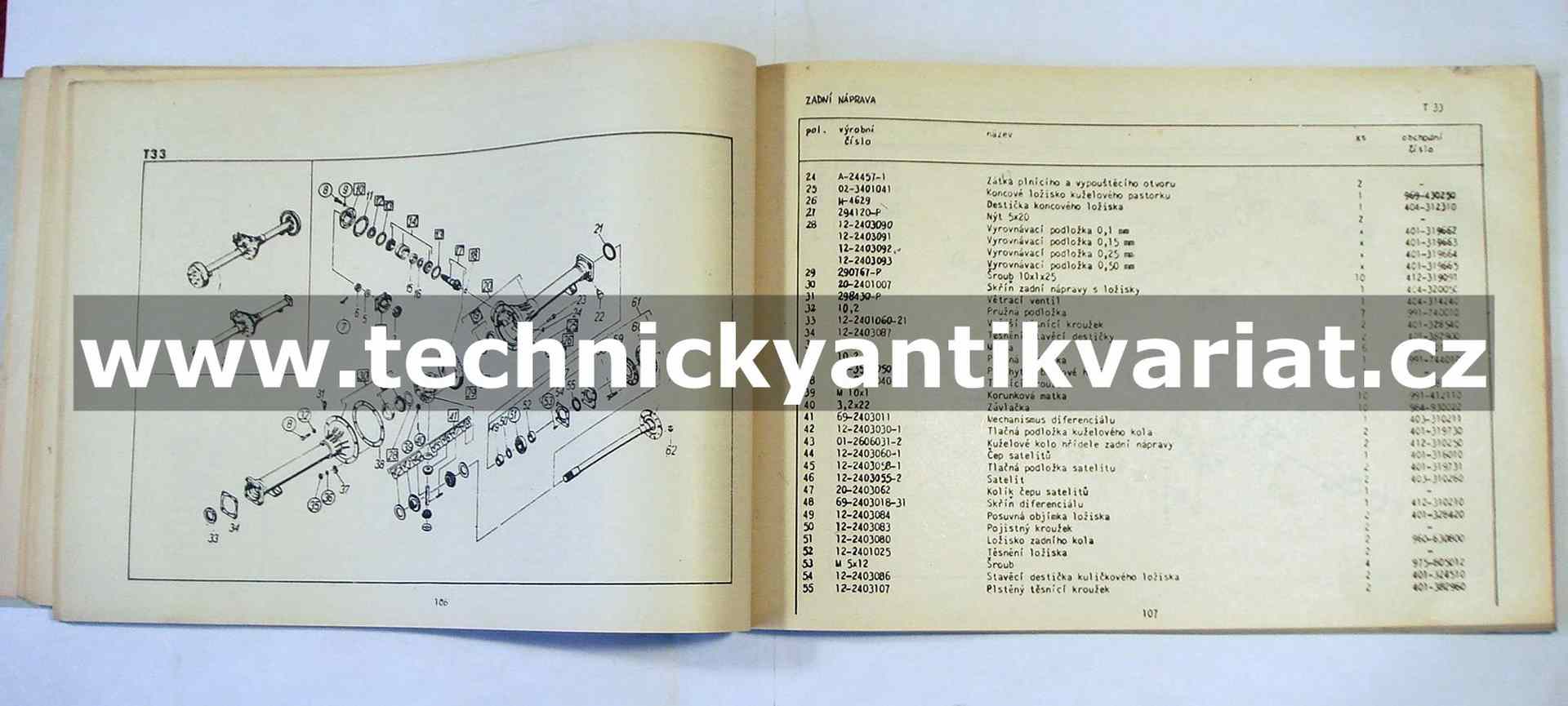 FSO Warszawa 223, 223 kombi - Katalog náhradních dílů (1970)