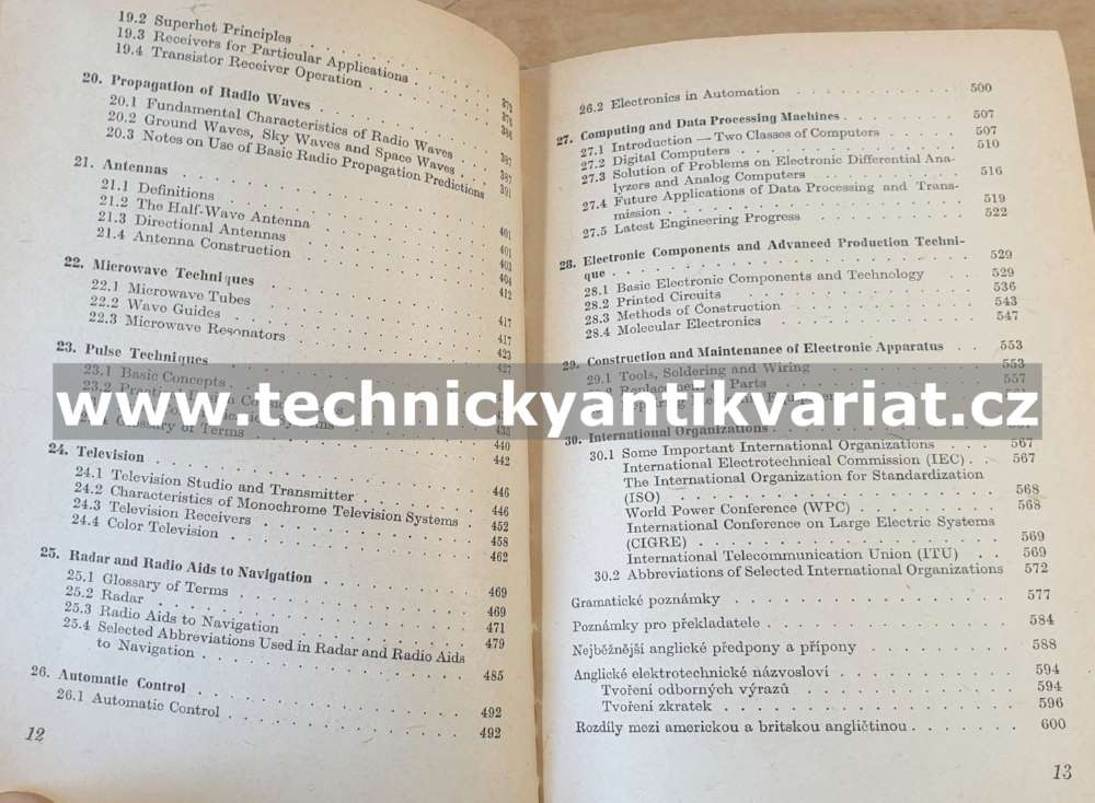 Angličtina pro elektrotechniky - Havlíček, Wankle (1962)
