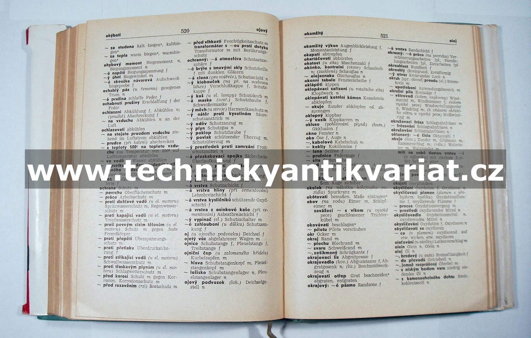 německo-český a česko-německý slovník z mechanické technologie