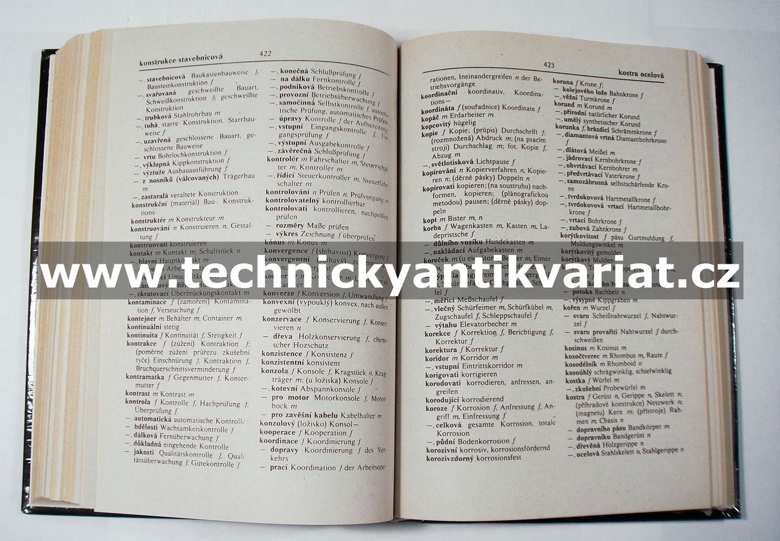 Technický slovník česko-německý, německo-český