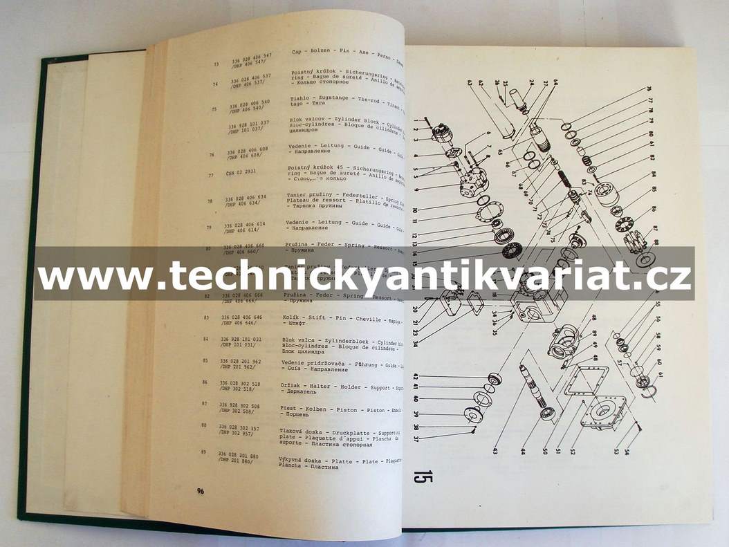 UNC 060 - Katalog součástí a náhradních dielov (1984)