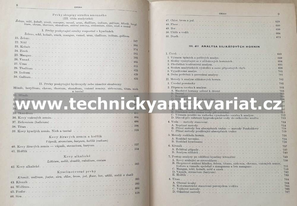 Vybrané metody anorganické analysy - Hillebrand, Lundell, Bright, Hoffman (1958)