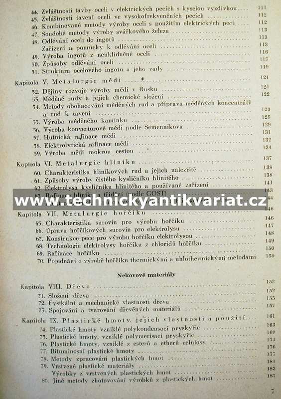 Technologie kovů I. - nauka o materiálu (1955)