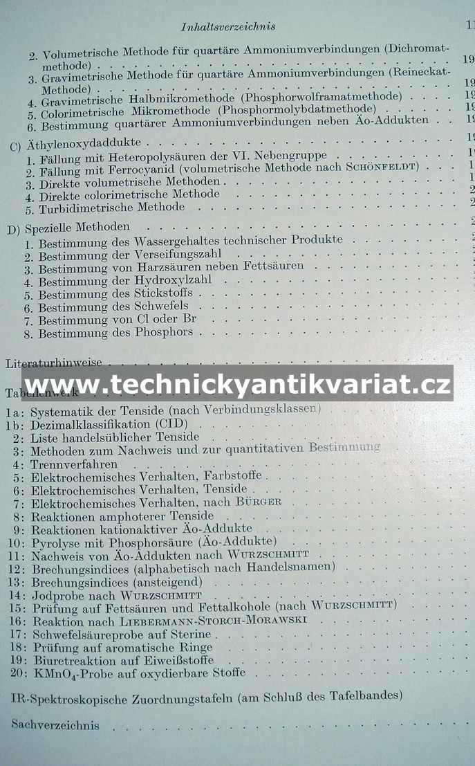 Analyse der Tensider