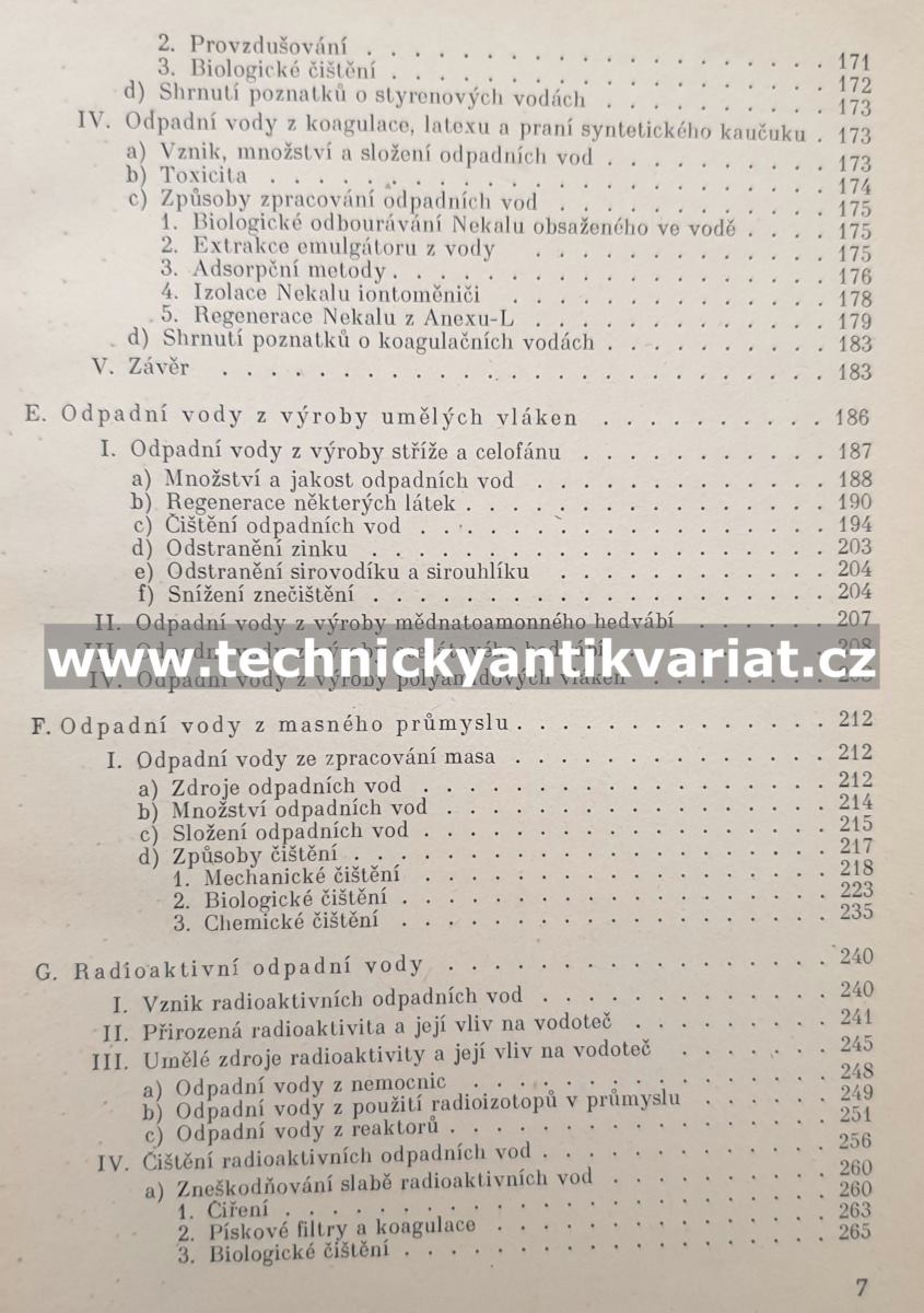 Průmyslové odpadní vody - Adolf Petrů  (1961)