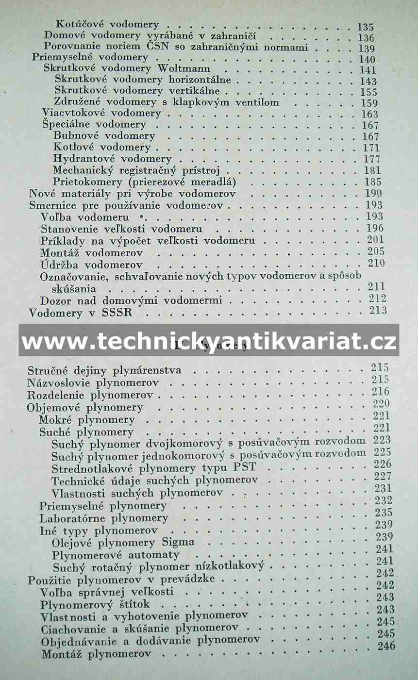 Tlakomery, vodomery, plynomery