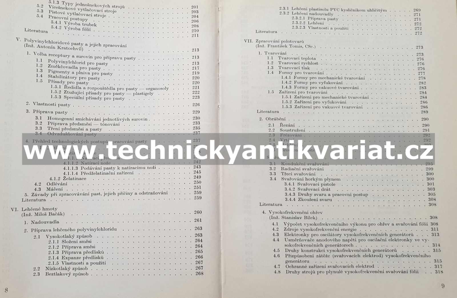 PVC výroba, zpracování a použití - Kubík, Gřunděl (1965)