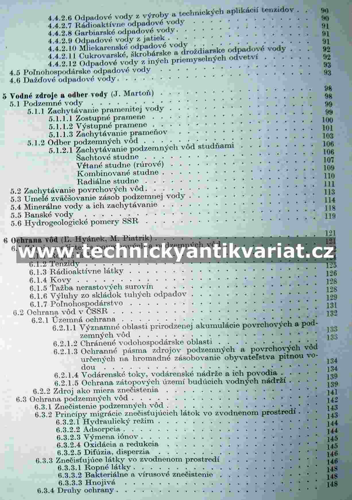 Získavanie úprava čistenie a ochrana vod - Martoň, Tolgyessy, Hyanek, Piatrik (1984)