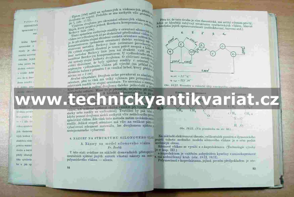Syntetická vlákna I.,II., III. - Piller, Trávníček (1956, 1956, 1957)