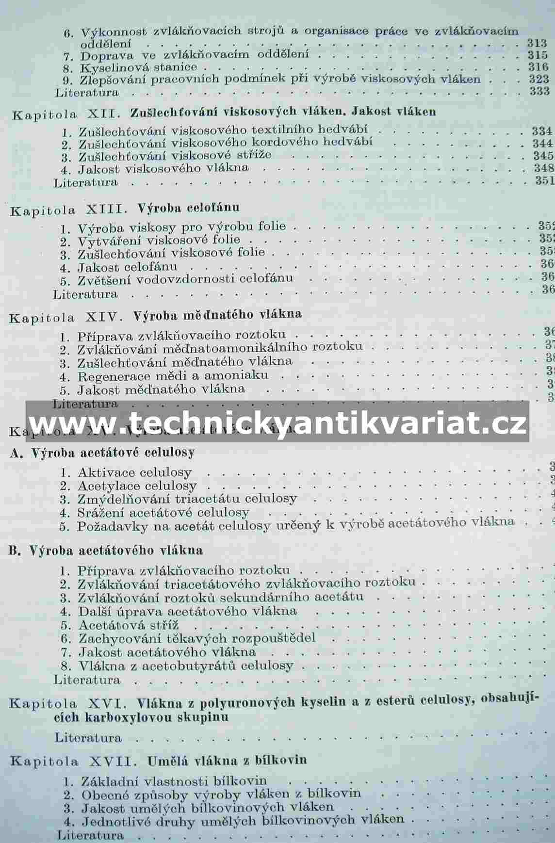 Chemie a technologie umělých vláken