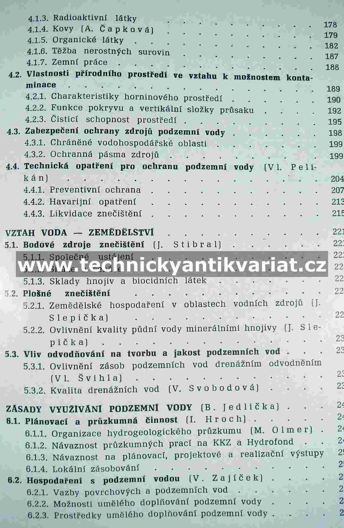 Využití a ochrana podzemních vod