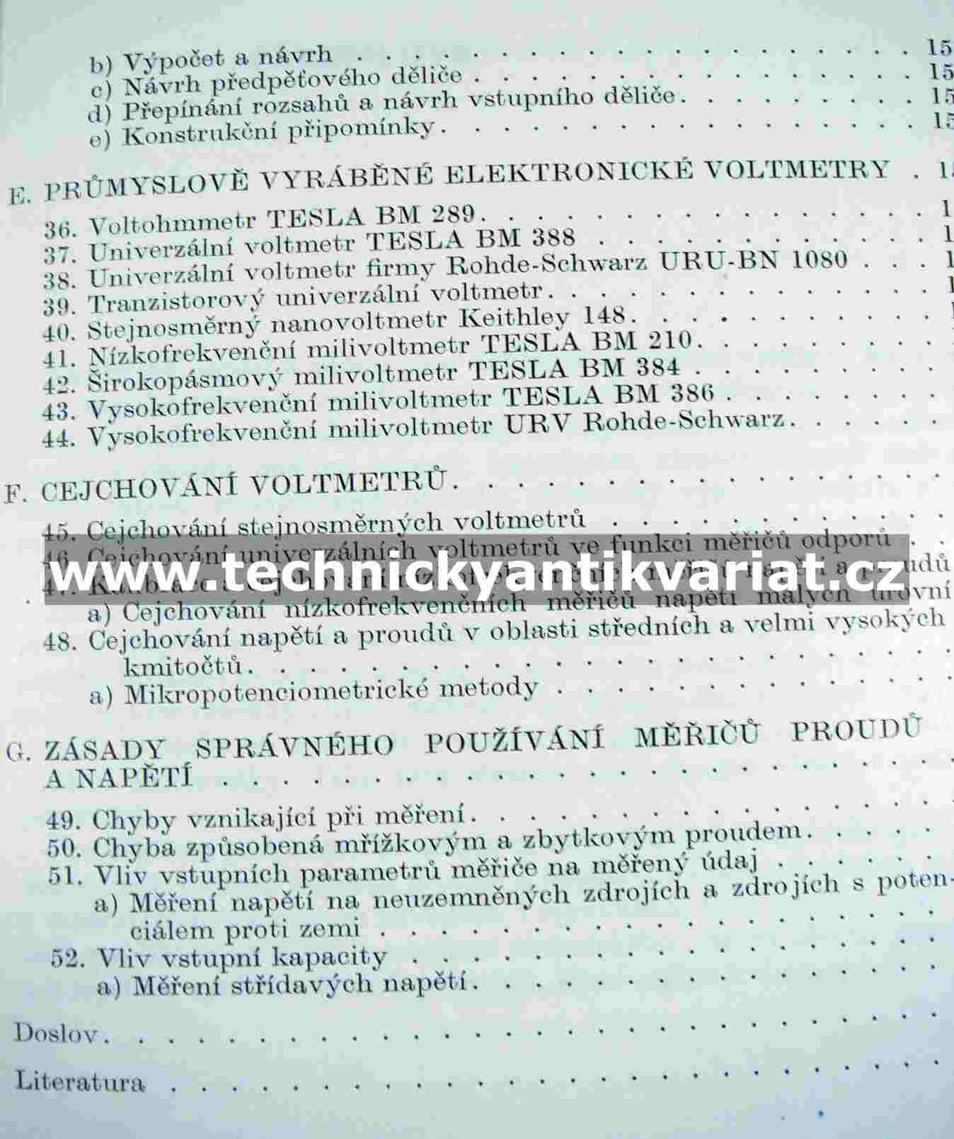 Tranzistorové a elektronkové voltmetry