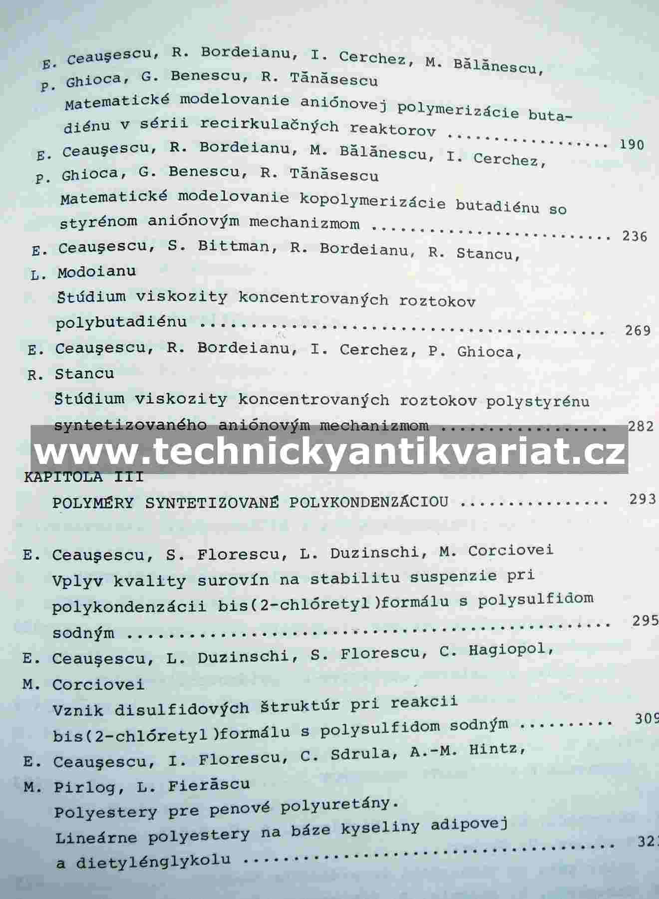 Výskumy z oblasti makromolekulových látok