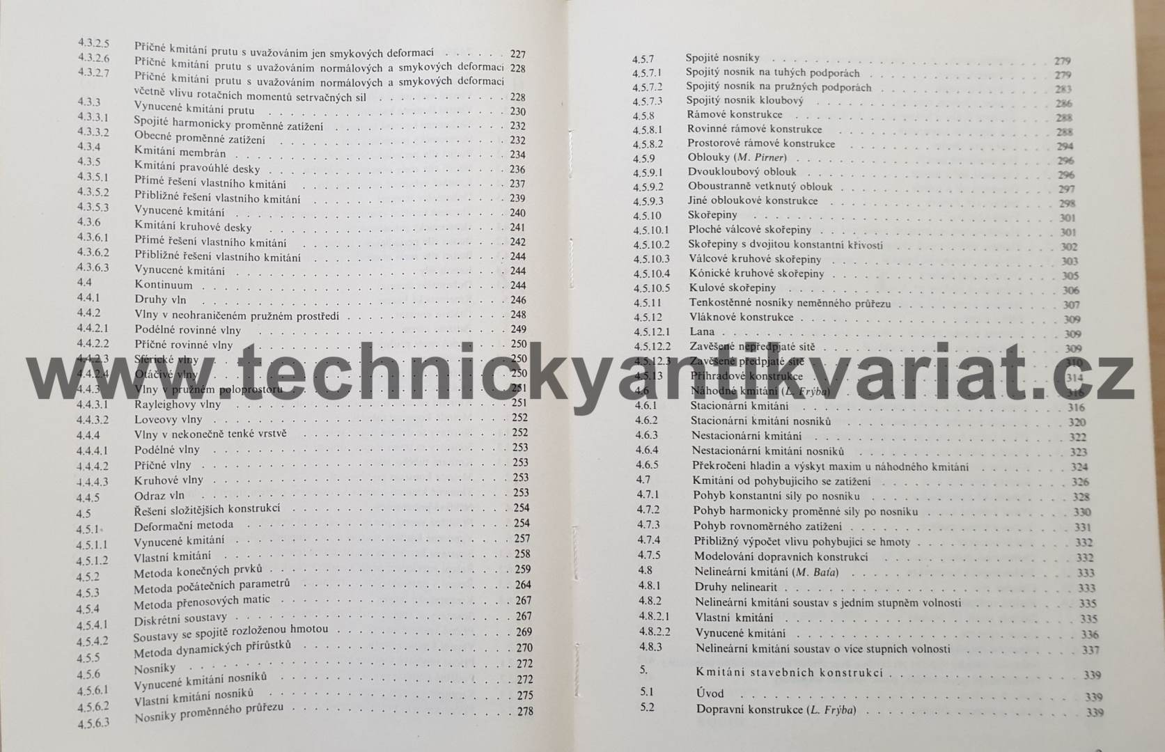 Dynamika stavebních konstrukcí - Pirner, Baťa, Fischer, Frýba, Hořejší, Novák (1989)
