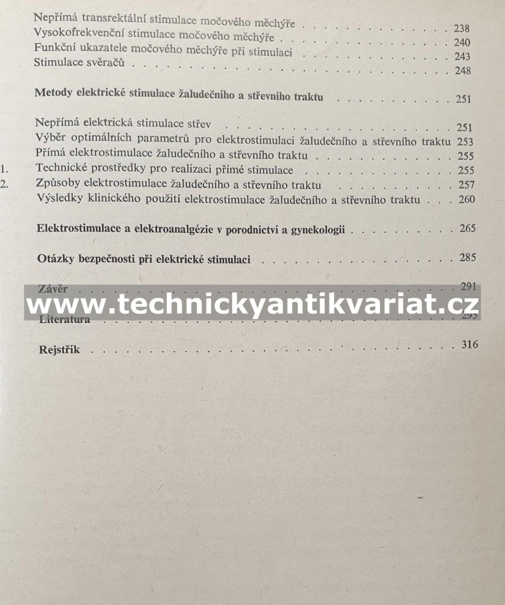 Elektronické přístroje pro stimulaci orgánů a tkání - M. Vrána, R. I. Uťamyšev (1984)