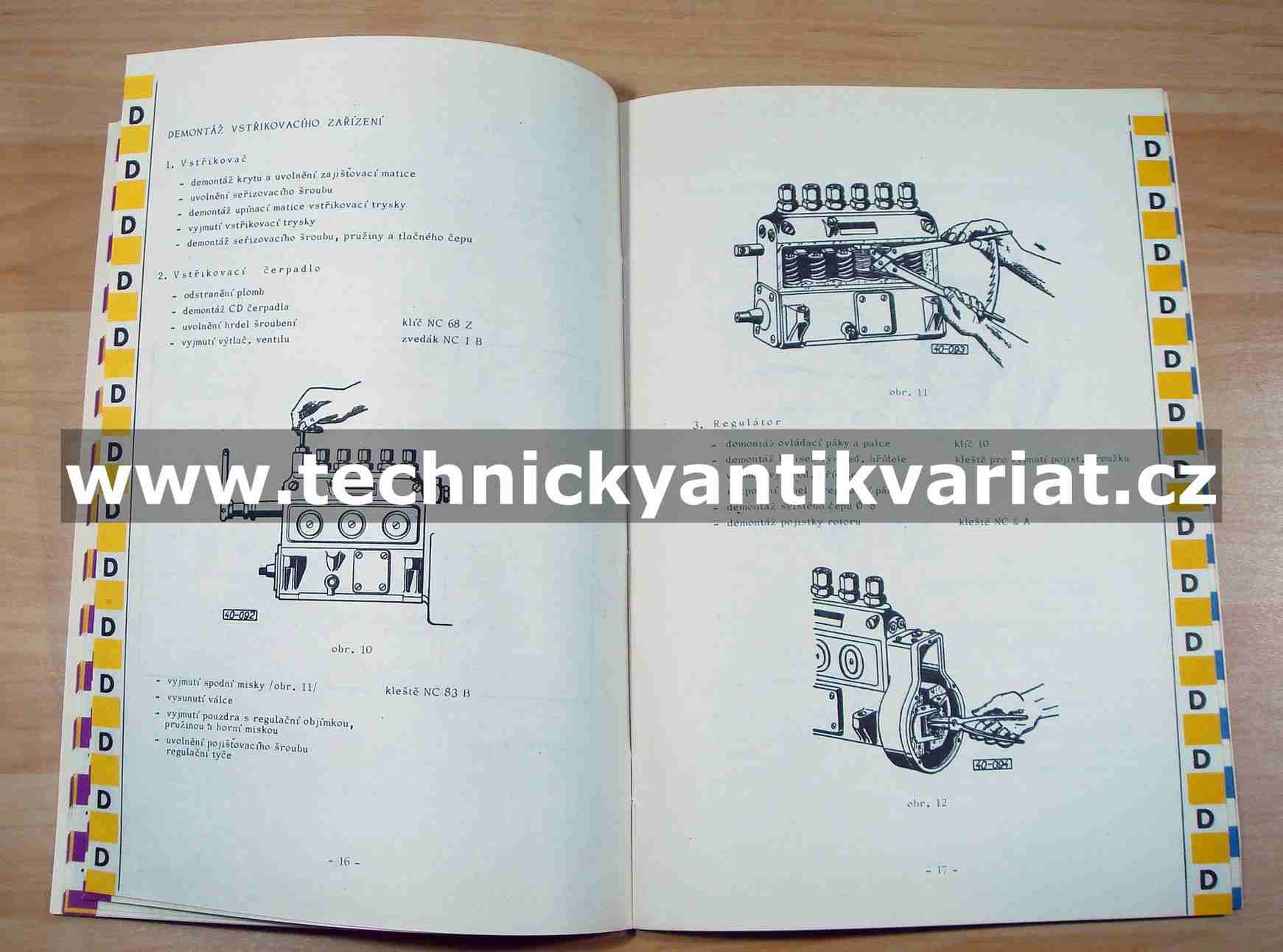 Škoda 706 vstřikovací zařízení