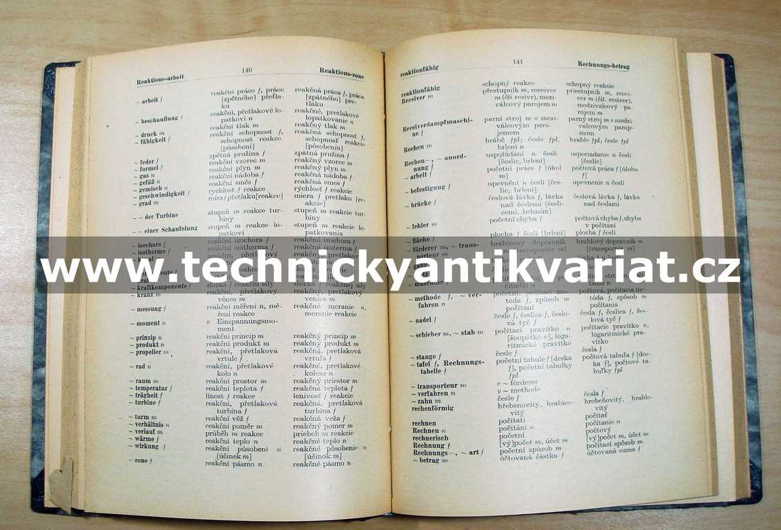 Strojnický slovník německo-česko-slovenský I.-VI.
