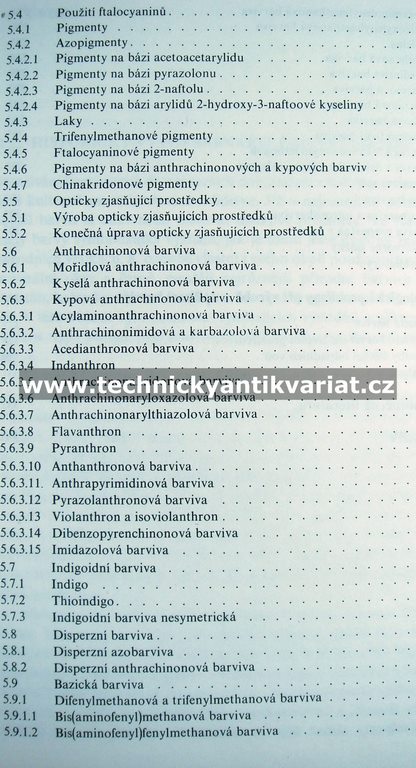 Barviva používaná v technické praxi