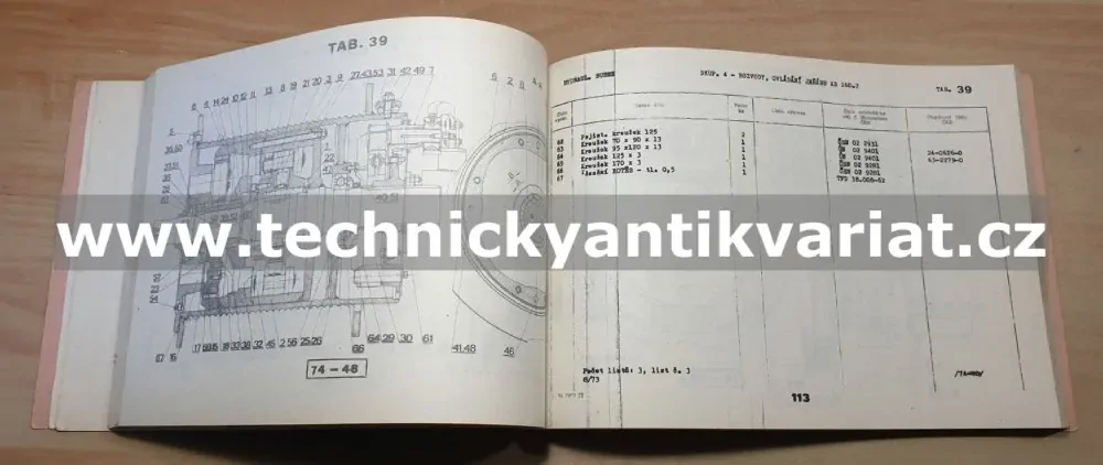 Automobilní Jeřáb AD 160.2 - katalog dílů (1974)