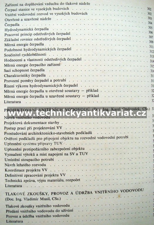 Technická zařízení budou I. Vodovody - Musil, Ondroušek, Nevan (1987)