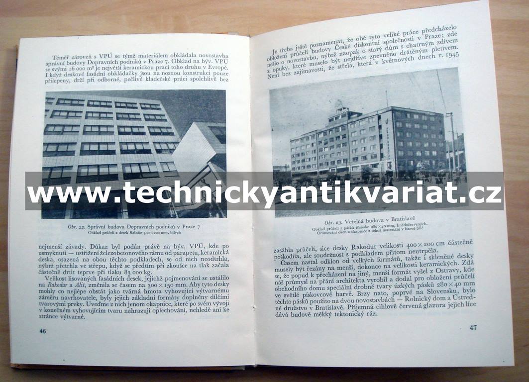 Keramické obklady a dlažby budov - Benda, Chmela, Chroust (1960)