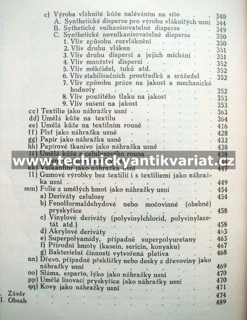 Koželužství, vydělávání a barvení kožišin, výroba náhražek usní - Liboslav Masner (1948)