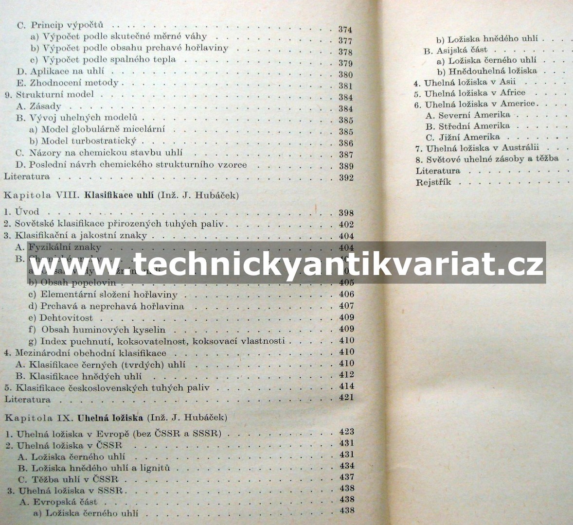 Chemie uhlí