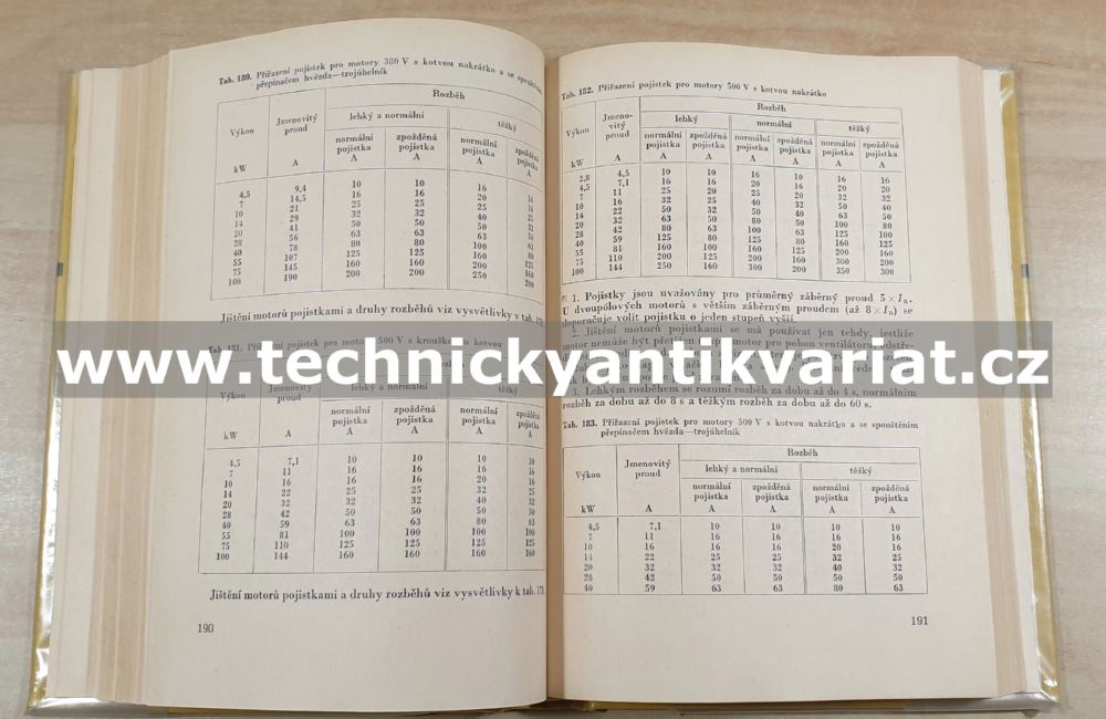 Tabulky pro navrhování a stavbu elektrických zařízení - Chvátal, Kabrna (1971)