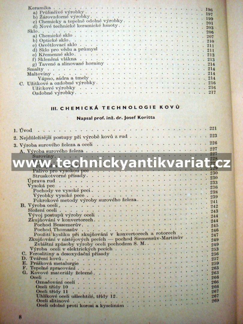 Průmysl anorganickochemický, silikátový a metalurgie