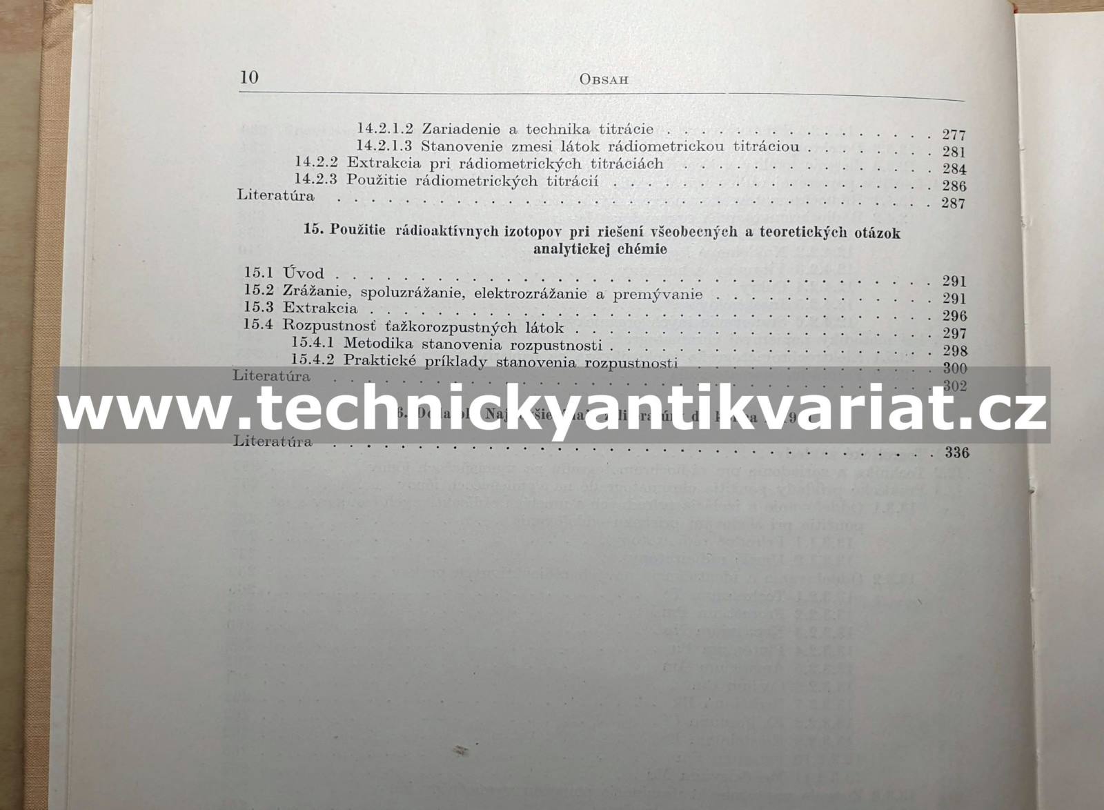 Jádrové žiarenie v chemickej analýze - J. Tolgyessy (1962)