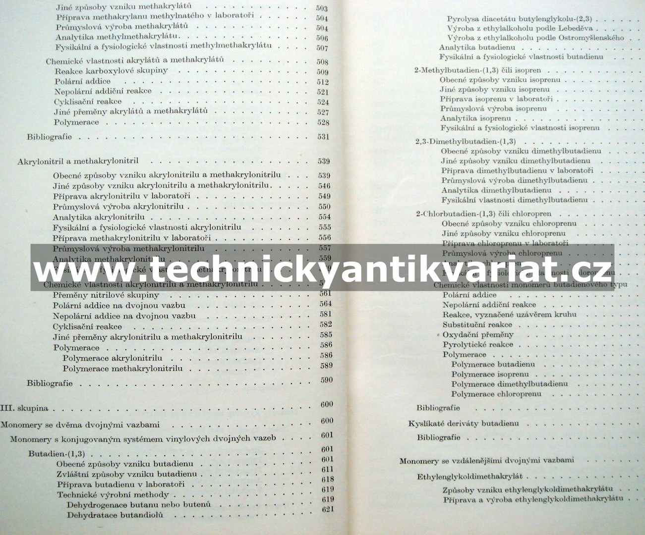 Chemie monomerů I. Pavel Vaculík (1956)