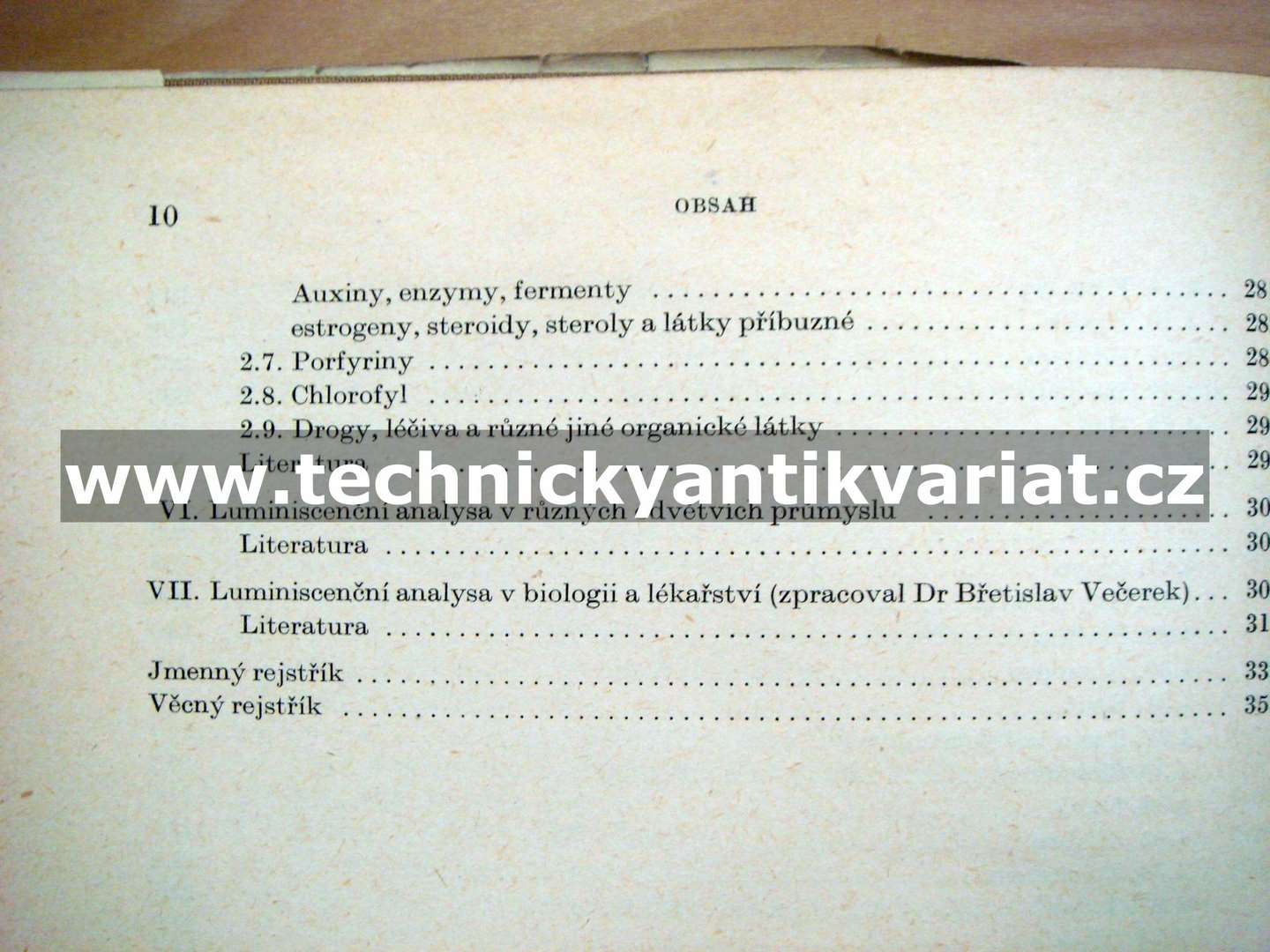 Luminiscenční analysa - Záviš Holzbecher (1957)