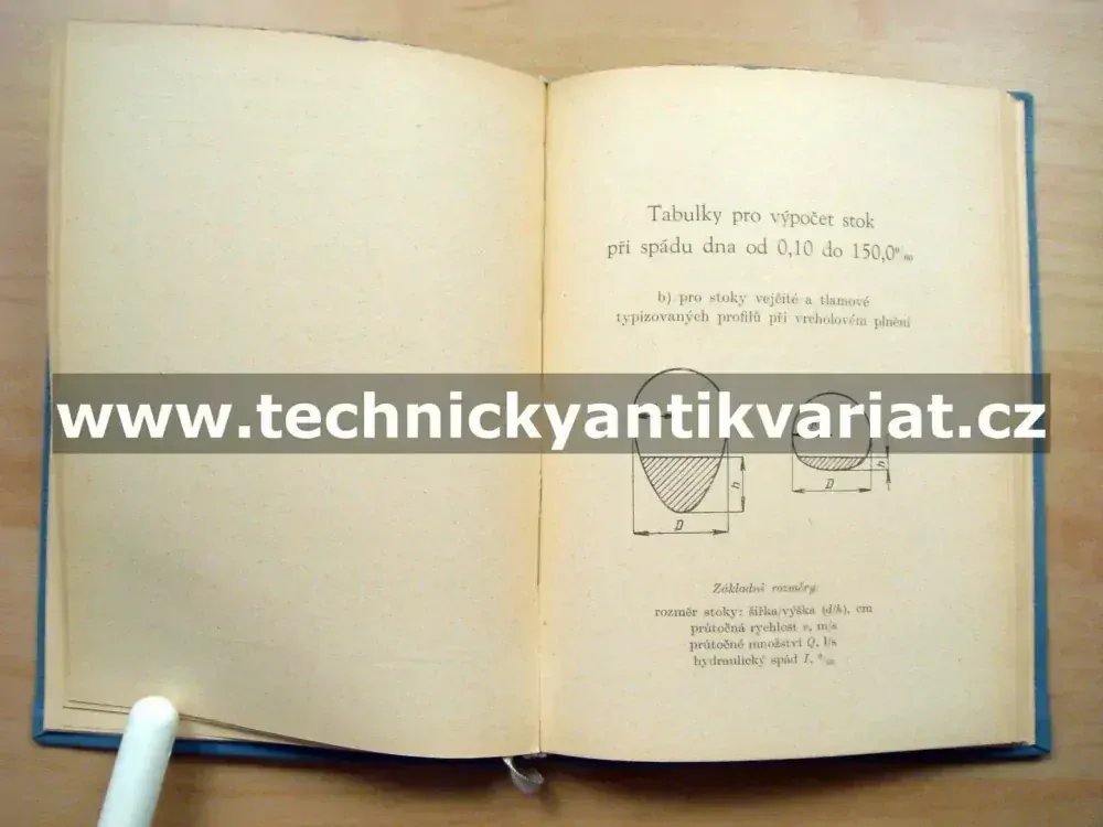 Tabulky pro výpočet stok - Růžička, Zavjalov (1956)