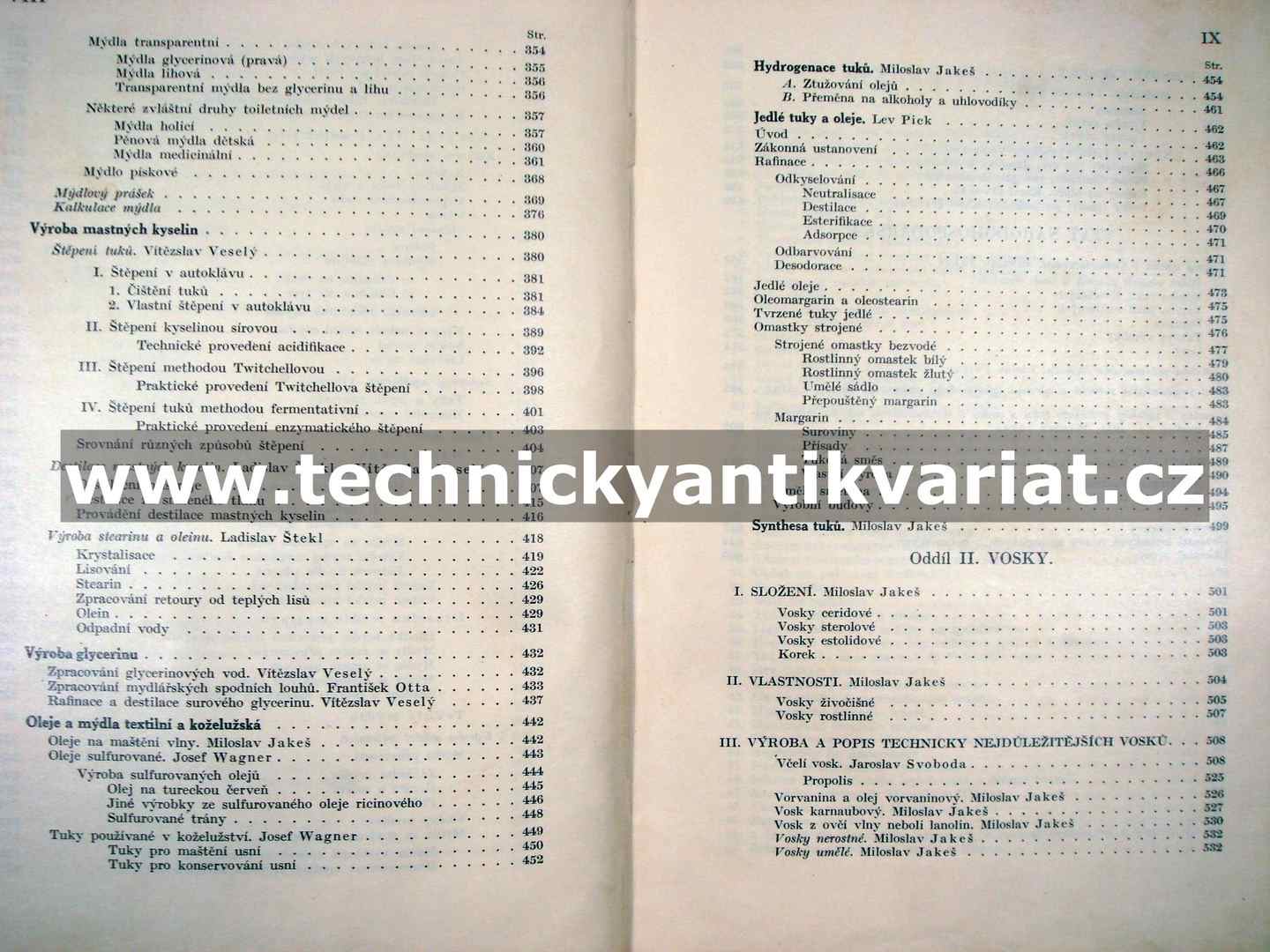 Výroba a zpracování tuků a vosků