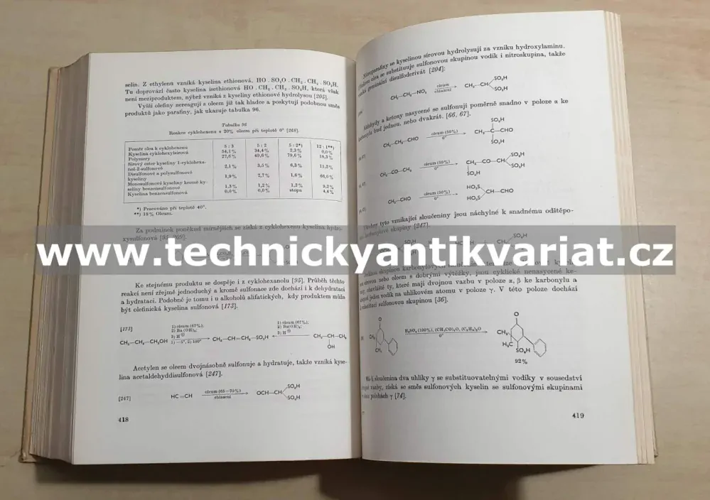 Preparativní reakce v organické chemii III. Nitrace, nitrosace a sulfonace - Kovář, Novák, Hudlický (1956)