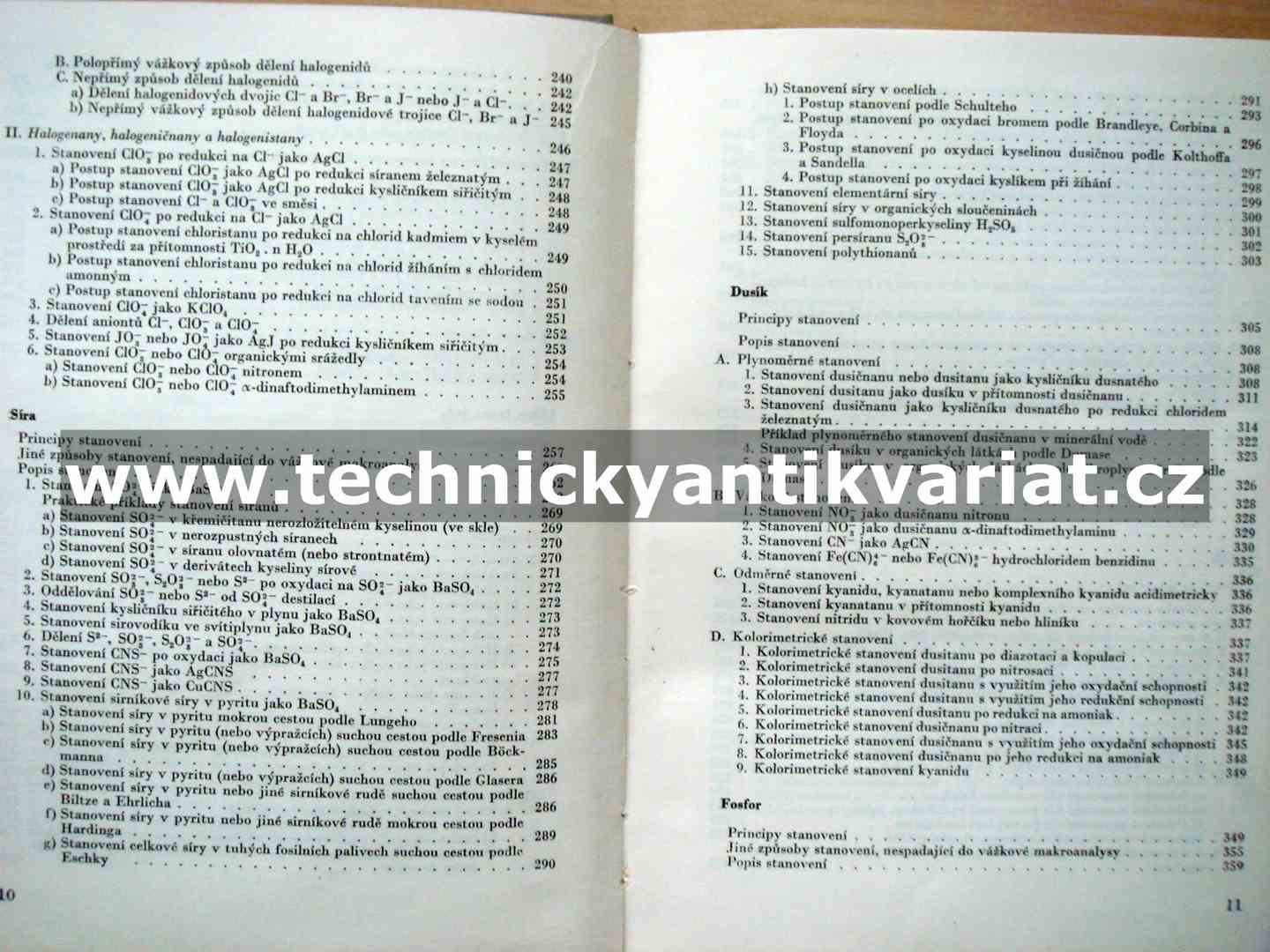 Vážková analysa a elektrotechnika III.Speciální část